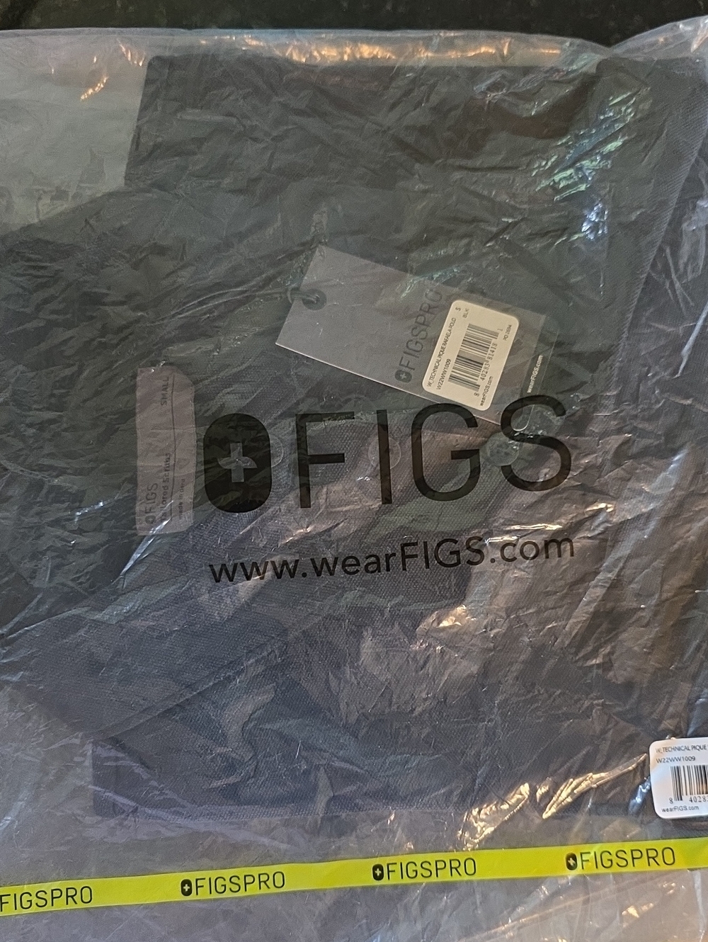 FIGS Women Black Short-Sleeve Polo with Chest Pocket